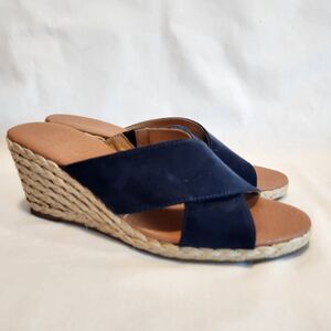 Tommy Bahama Dark Blue Espadrille Wedges
